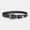 Outlet Arabesque Carved Belt - Black Belts