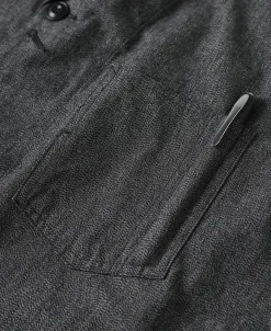 Clearance Black Chambray Work Jacket Jackets&coats