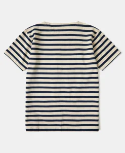 Clearance Breton Stripe T-Shirt - Apricot/Navy Short Sleeve T-Shirts | T-shirts