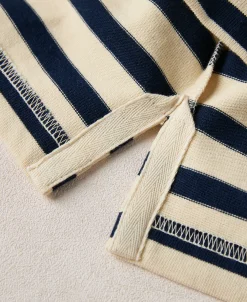 Clearance Breton Stripe T-Shirt - Apricot/Navy Short Sleeve T-Shirts | T-shirts