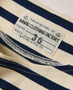 Clearance Breton Stripe T-Shirt - Apricot/Navy Short Sleeve T-Shirts | T-shirts