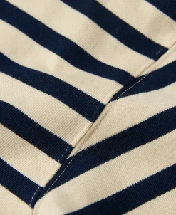 Clearance Breton Stripe T-Shirt - Apricot/Navy Short Sleeve T-Shirts | T-shirts