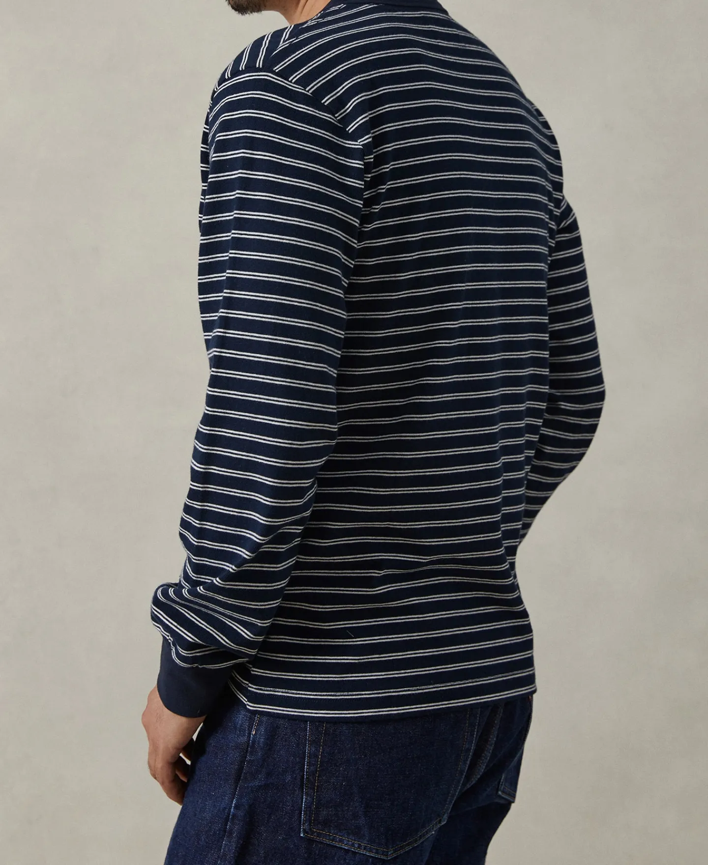 Online Breton Striped Henley Long Sleeve T-Shirt - Navy/White Henleys | Long Sleeve T-Shirts