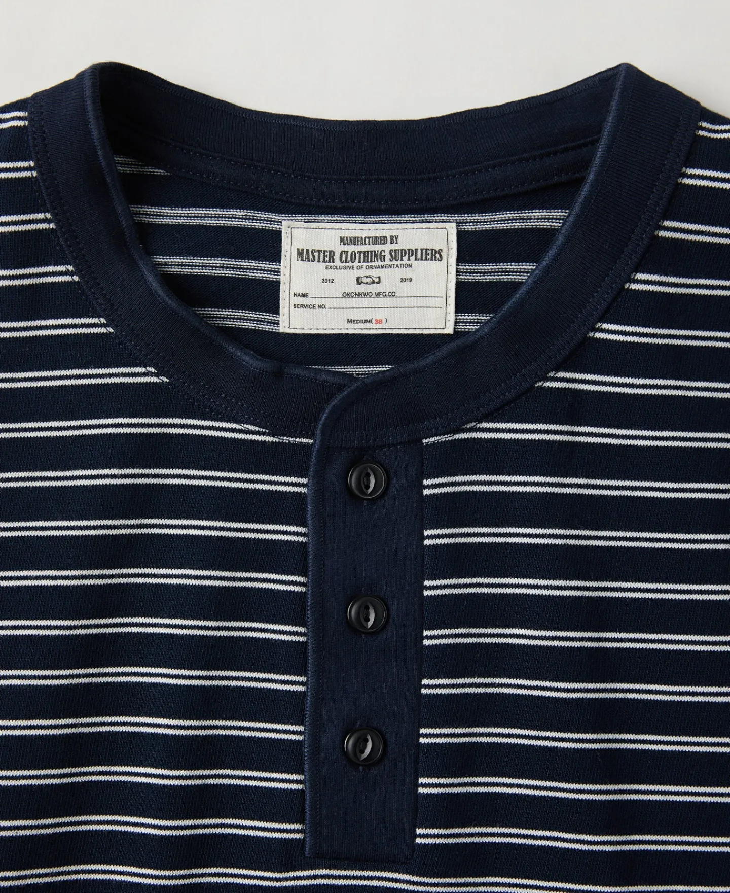 Online Breton Striped Henley Long Sleeve T-Shirt - Navy/White Henleys | Long Sleeve T-Shirts