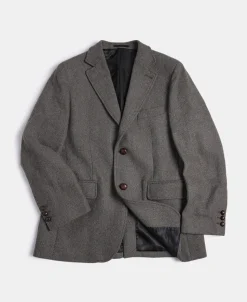 Discount Brown Herringbone Tweed Blazer Jackets&coats