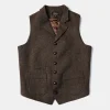 Fashion Brown Tweed Hunting Vest Waistcoats