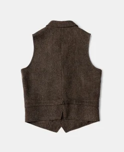 Fashion Brown Tweed Hunting Vest Waistcoats
