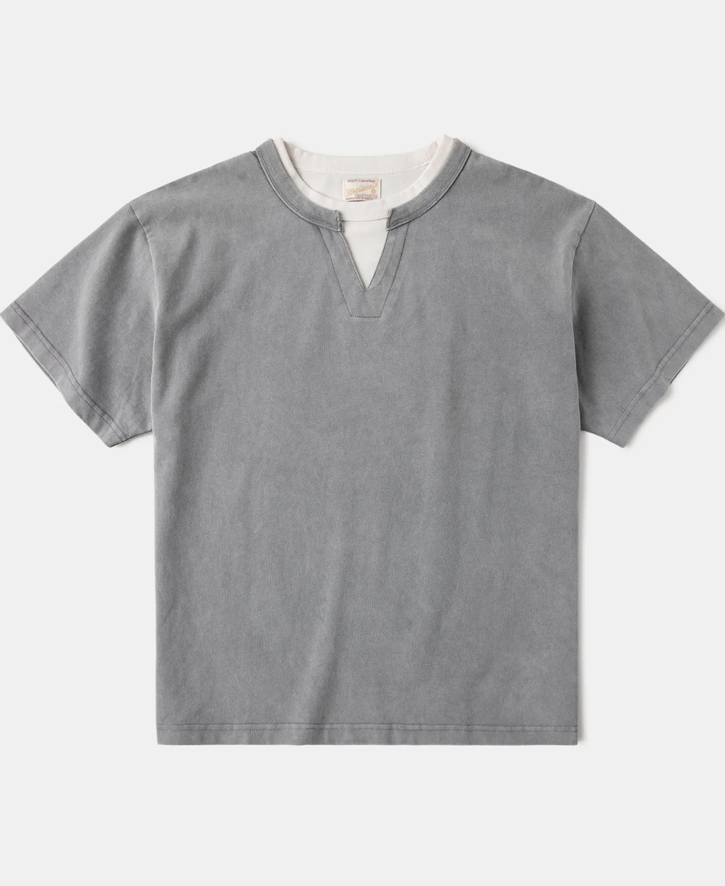 Online Brushed Texture Layered T-Shirt - Light Gray Short Sleeve T-Shirts | T-shirts