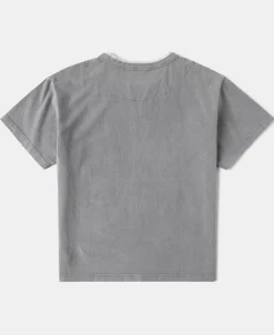 Online Brushed Texture Layered T-Shirt - Light Gray Short Sleeve T-Shirts | T-shirts