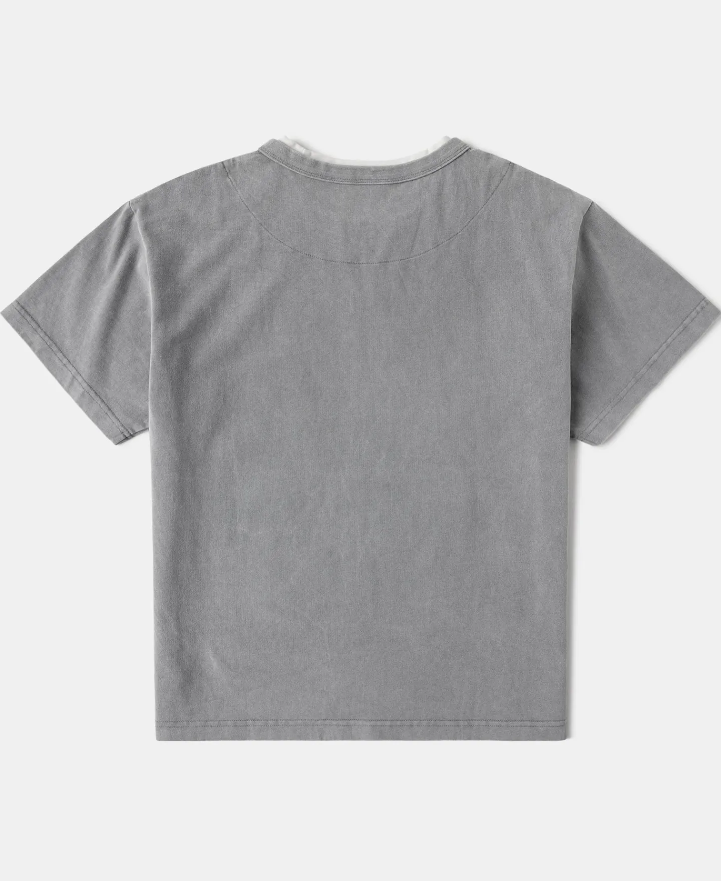 Online Brushed Texture Layered T-Shirt - Light Gray Short Sleeve T-Shirts | T-shirts
