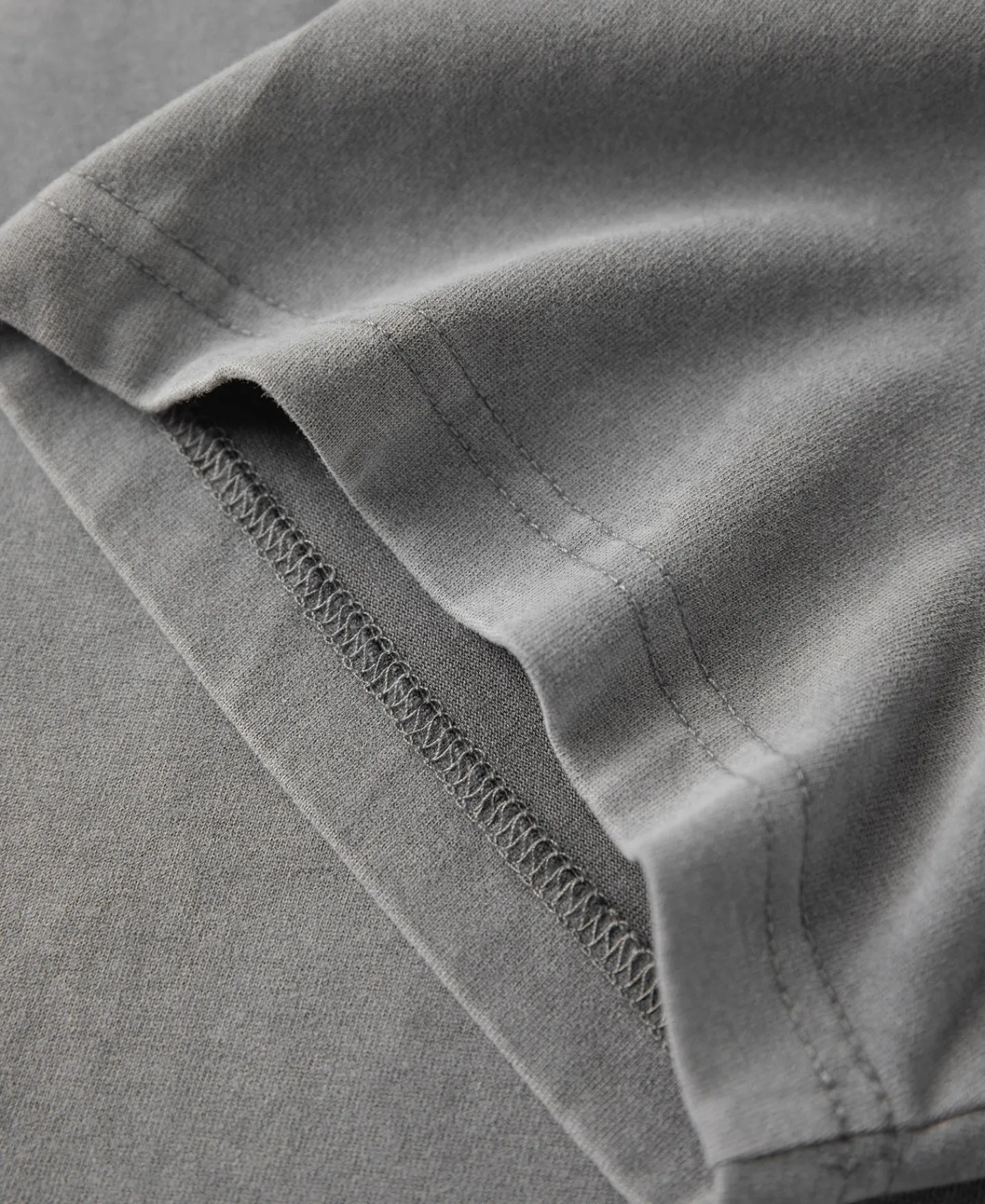 Online Brushed Texture Layered T-Shirt - Light Gray Short Sleeve T-Shirts | T-shirts
