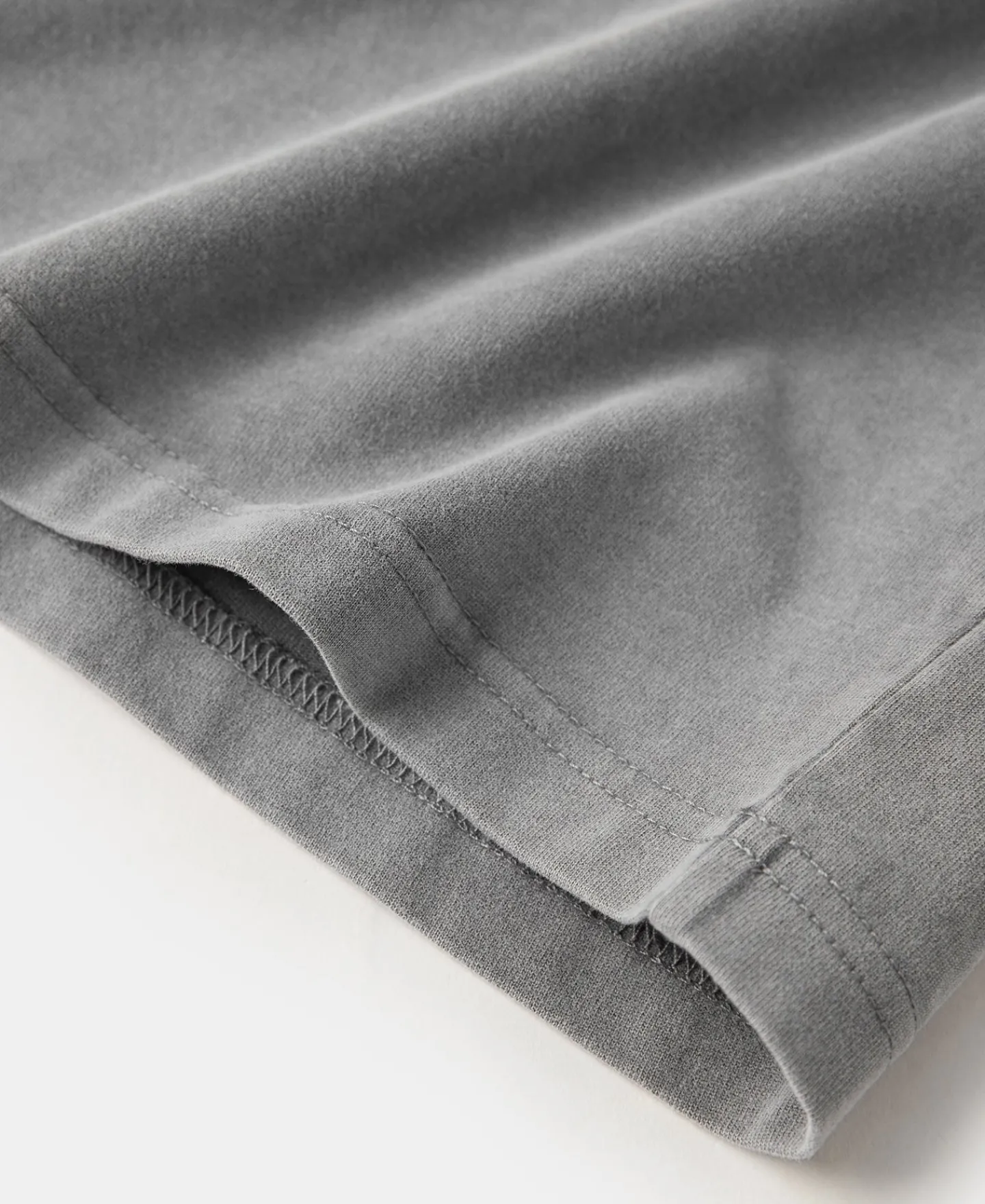 Online Brushed Texture Layered T-Shirt - Light Gray Short Sleeve T-Shirts | T-shirts