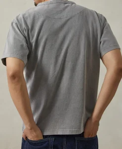 Online Brushed Texture Layered T-Shirt - Light Gray Short Sleeve T-Shirts | T-shirts