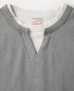 Online Brushed Texture Layered T-Shirt - Light Gray Short Sleeve T-Shirts | T-shirts