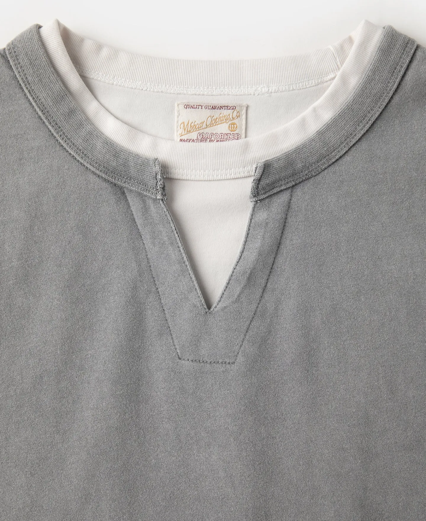 Online Brushed Texture Layered T-Shirt - Light Gray Short Sleeve T-Shirts | T-shirts