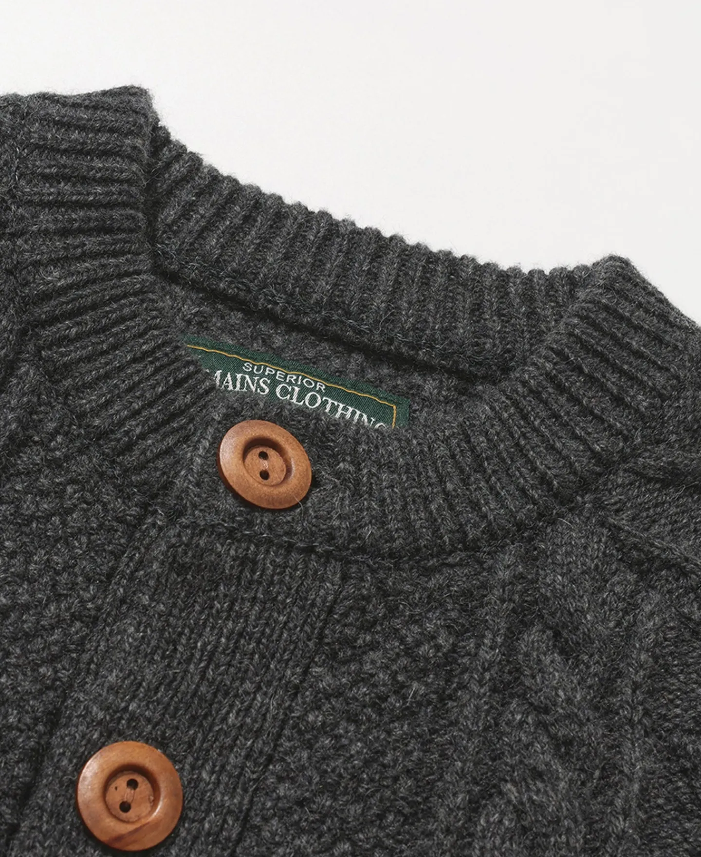 Fashion Cable Knit Round Collar Cardigan - Dark Gray Knitwear&sweaters