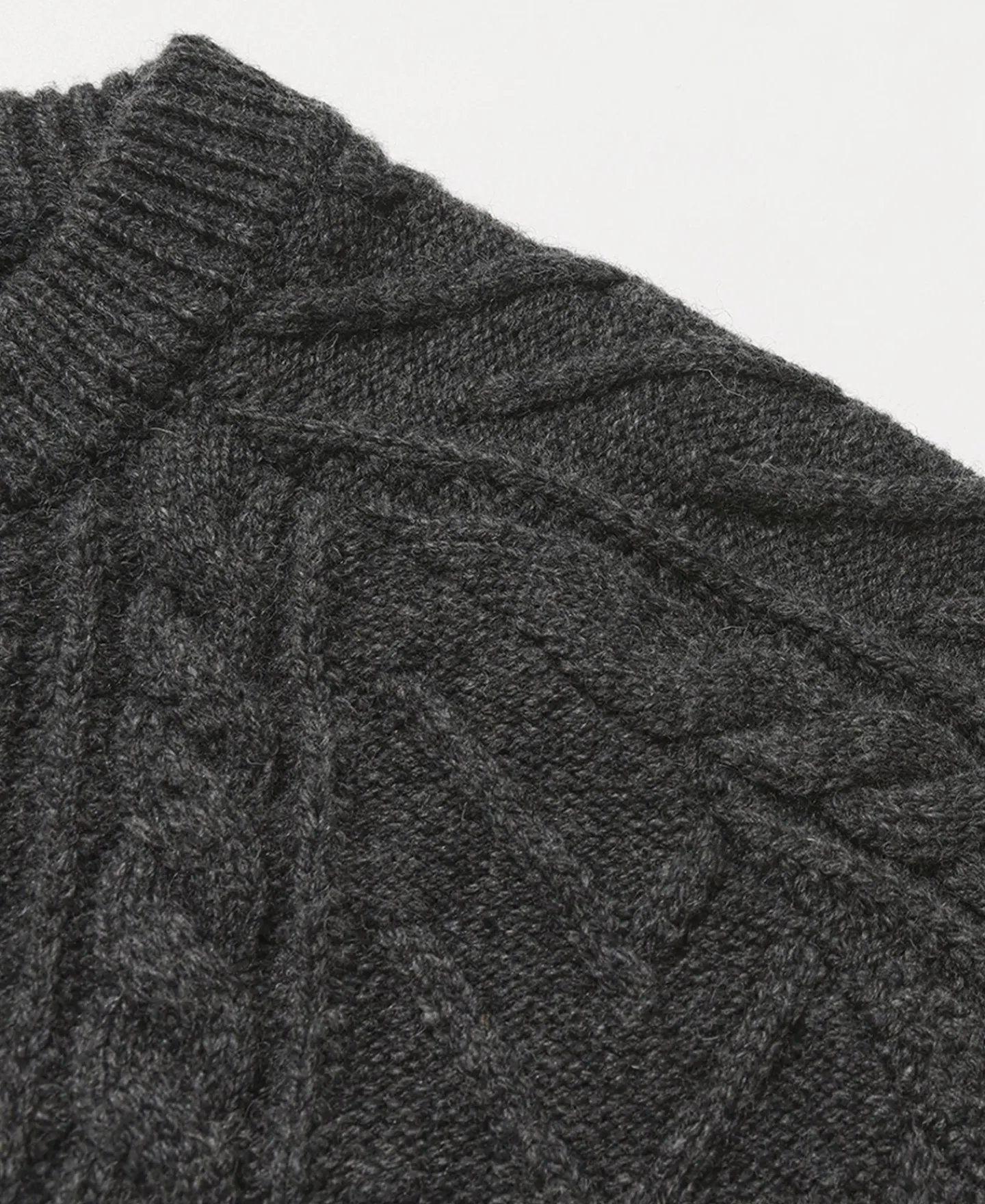 Fashion Cable Knit Round Collar Cardigan - Dark Gray Knitwear&sweaters