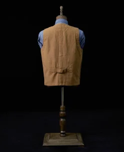 Clearance Canvas Work Vest - Brown Waistcoats
