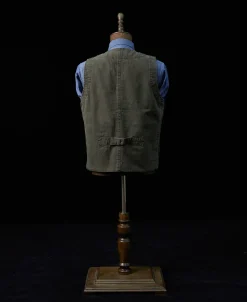 Online Canvas Work Vest - Dark Green Waistcoats