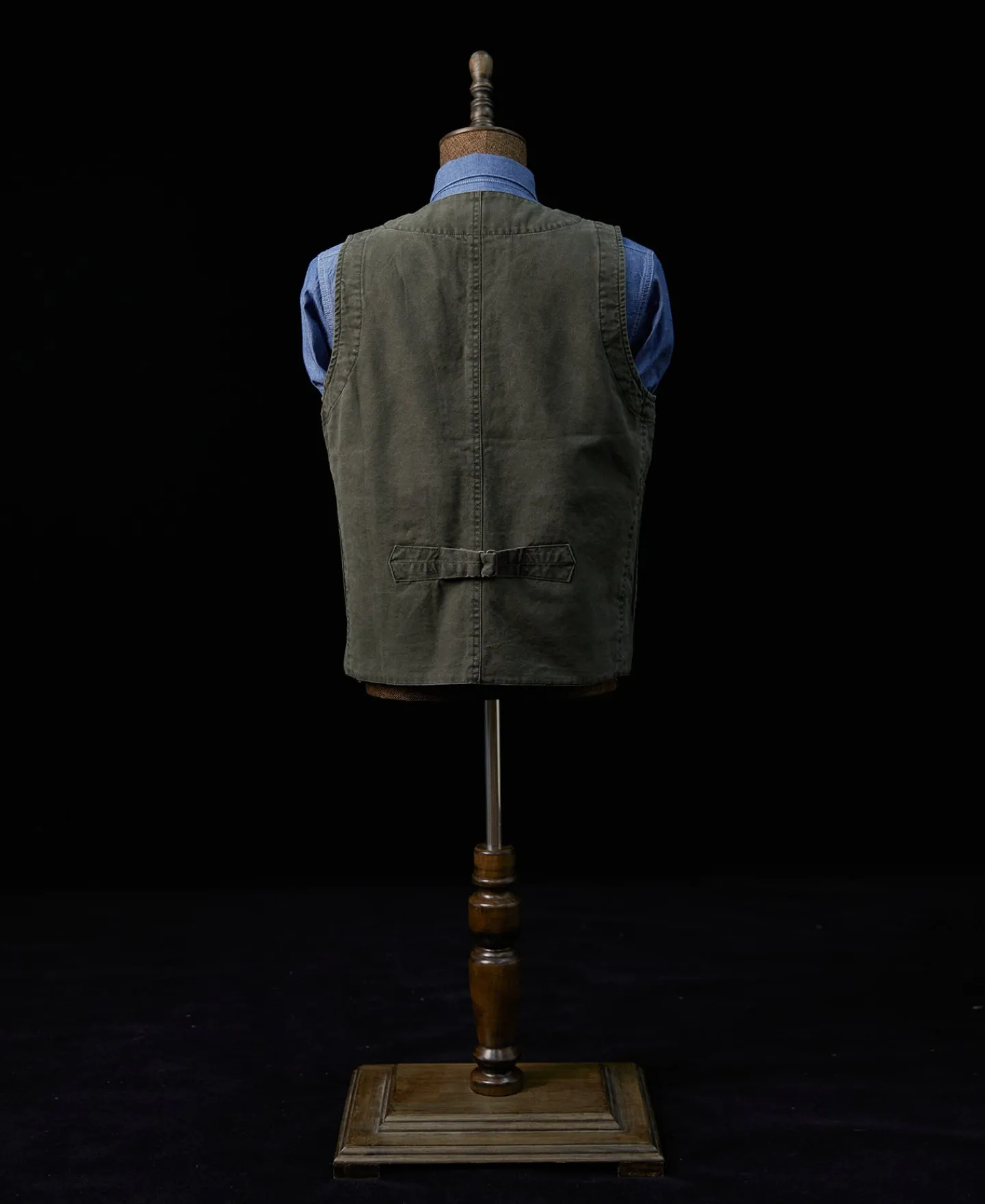 Online Canvas Work Vest - Dark Green Waistcoats