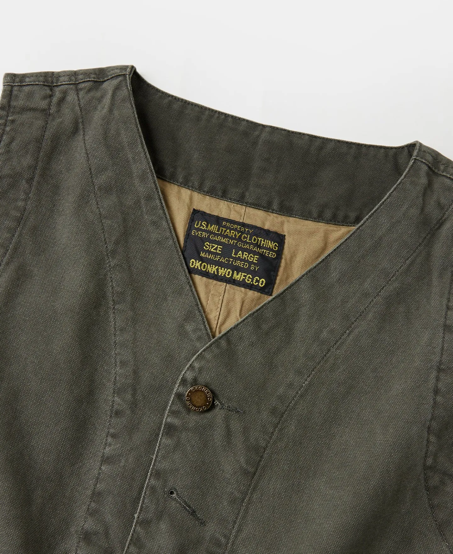 Online Canvas Work Vest - Dark Green Waistcoats