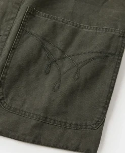 Online Canvas Work Vest - Dark Green Waistcoats