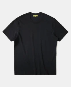 Online Classic Fit Cotton and Modal-Blend T-Shirt - Black Short Sleeve T-Shirts | T-shirts