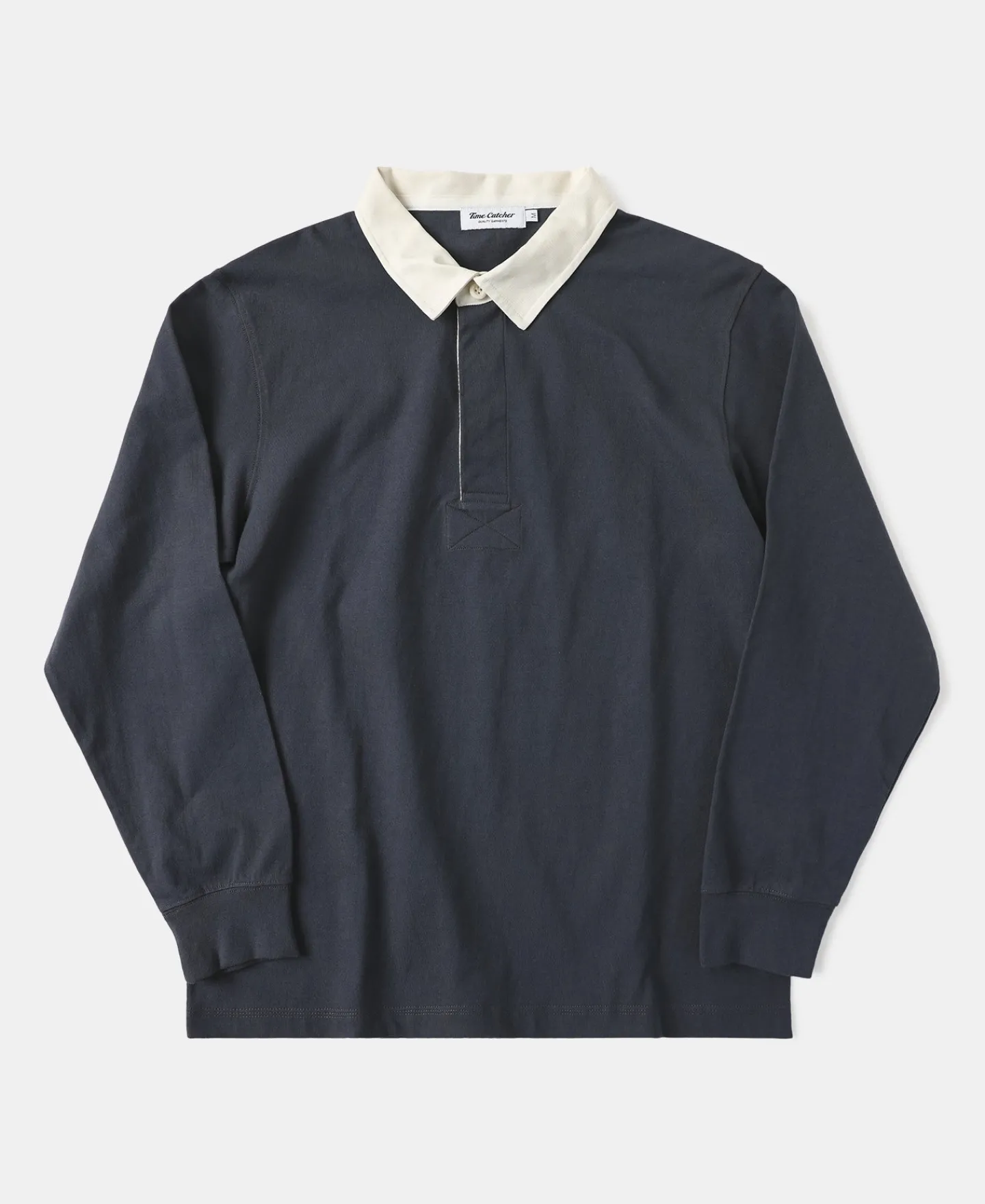 Sale Classic Fit Jersey Tubular Rugby Shirt - Blue Gray Polo Shirts | T-shirts