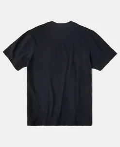 Outlet Classic Fit Loopwheel Slub Cotton T-Shirt - Black Short Sleeve T-Shirts | T-shirts
