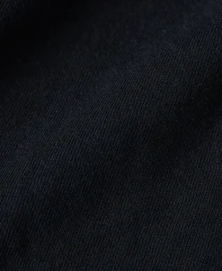 Outlet Classic Fit Loopwheel Slub Cotton T-Shirt - Black Short Sleeve T-Shirts | T-shirts