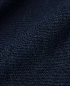 Hot Classic Fit Loopwheel Slub Cotton T-Shirt - Navy Short Sleeve T-Shirts | T-shirts