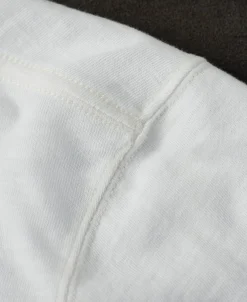 Sale Classic Fit Loopwheel Slub Cotton T-Shirt - White Short Sleeve T-Shirts | T-shirts