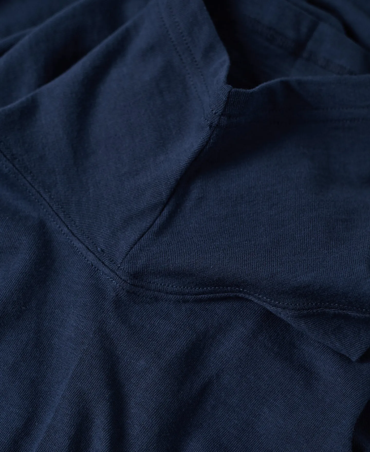 Hot Classic Fit Loopwheel Slub Cotton T-Shirt - Navy Short Sleeve T-Shirts | T-shirts