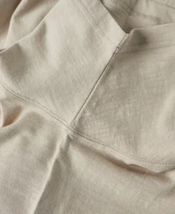 New Classic Fit Loopwheel Slub Cotton T-Shirt - Oatmeal Short Sleeve T-Shirts | T-shirts