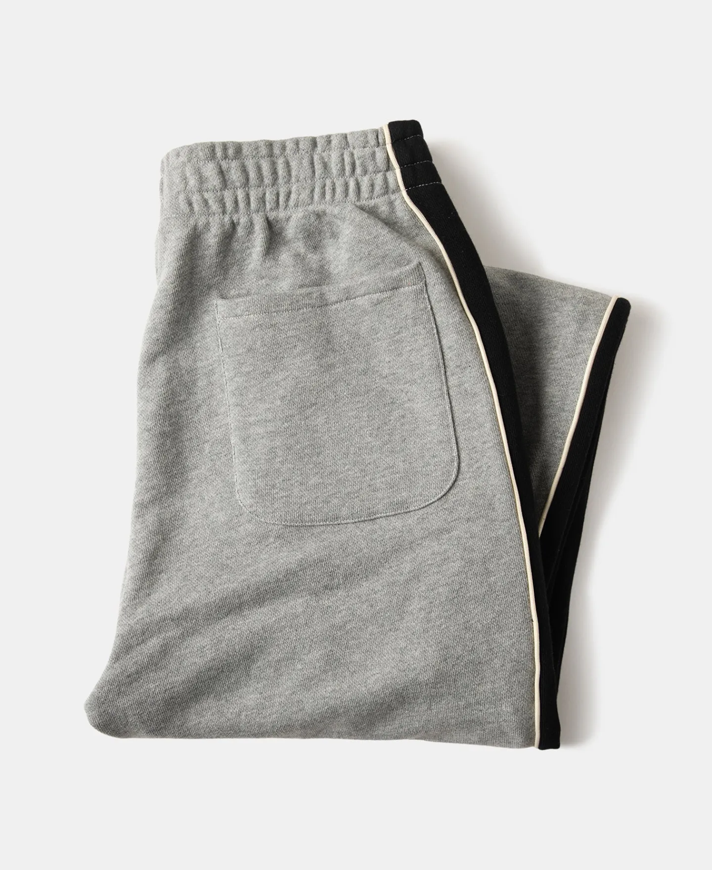 New Classic Straight-Leg Striped Logo-Embroidered Cotton-Terry Sweatpants - Gray Pants&trousers