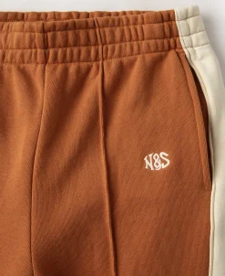 Discount Classic Straight-Leg Striped Logo-Embroidered Cotton-Terry Sweatpants - Orange Pants&trousers