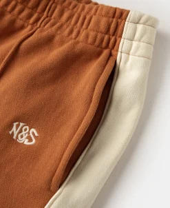 Discount Classic Straight-Leg Striped Logo-Embroidered Cotton-Terry Sweatpants - Orange Pants&trousers
