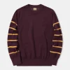 Discount Collegiate Striped Crew Neck Pullover Sweater Knitwear&sweaters