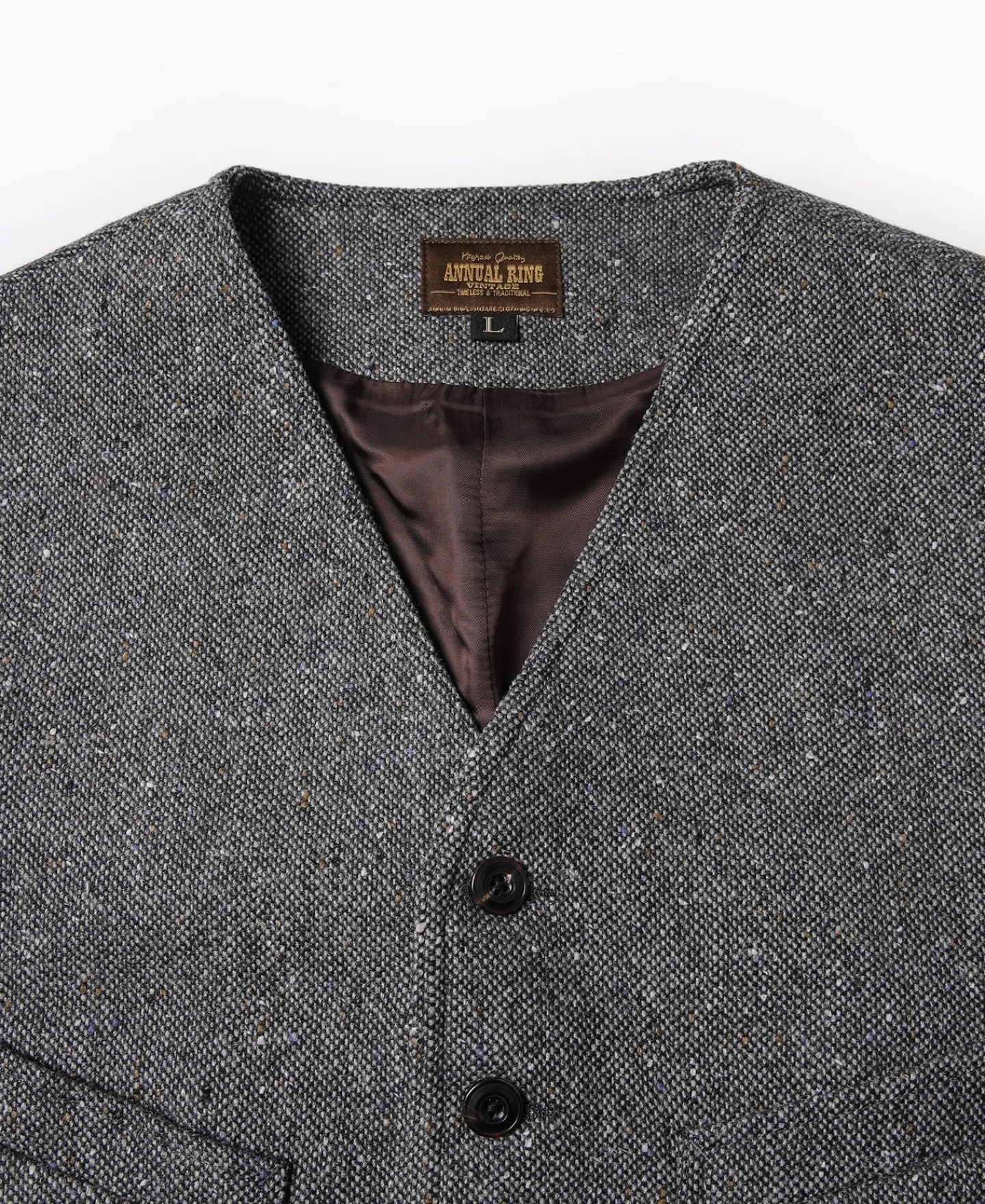 Outlet Coloured Speckle Tweed Safari Vest Waistcoats