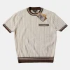 Best Contrast Ribbed Crew Neck Knit T-Shirt Knitwear&sweaters | Short Sleeve T-Shirts