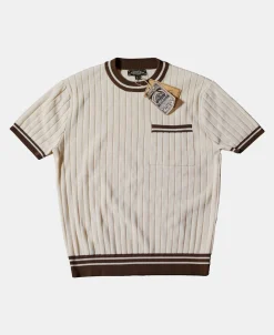 Best Contrast Ribbed Crew Neck Knit T-Shirt Knitwear&sweaters | Short Sleeve T-Shirts