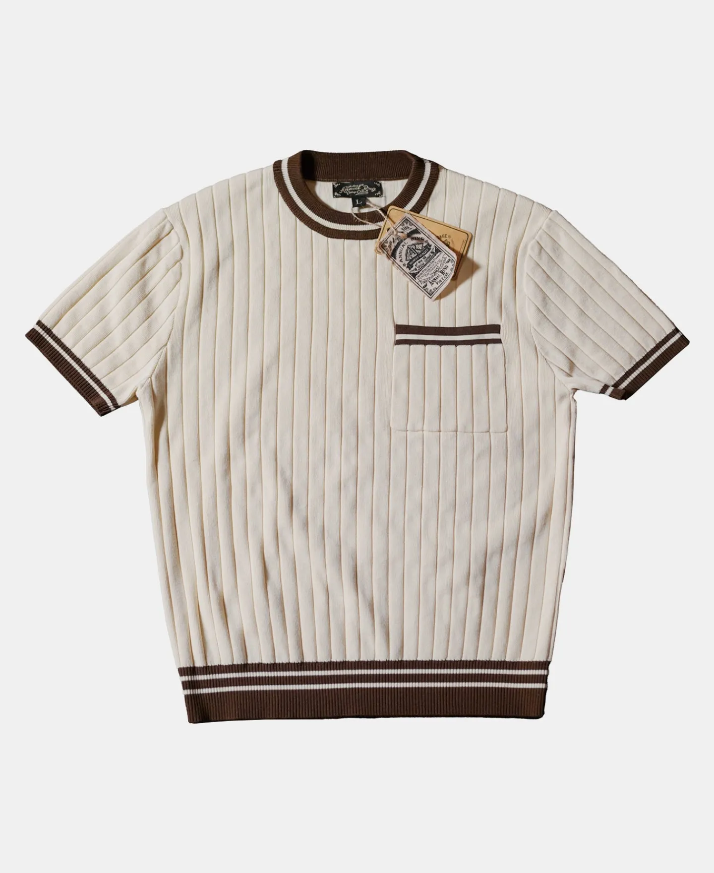Best Contrast Ribbed Crew Neck Knit T-Shirt Knitwear&sweaters | Short Sleeve T-Shirts