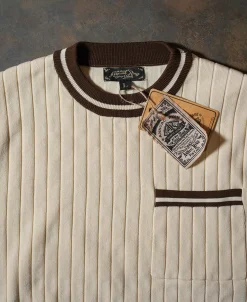 Best Contrast Ribbed Crew Neck Knit T-Shirt Knitwear&sweaters | Short Sleeve T-Shirts