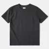 Sale Cotton-Nylon Curved Yoke T-Shirt - Vintage Black Short Sleeve T-Shirts | T-shirts