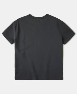 Sale Cotton-Nylon Curved Yoke T-Shirt - Vintage Black Short Sleeve T-Shirts | T-shirts