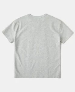 Online Cotton-Nylon Curved Yoke T-Shirt - Heather Gray Short Sleeve T-Shirts | T-shirts