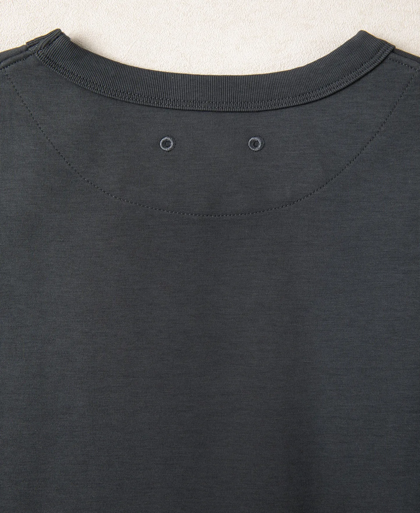 Sale Cotton-Nylon Curved Yoke T-Shirt - Vintage Black Short Sleeve T-Shirts | T-shirts