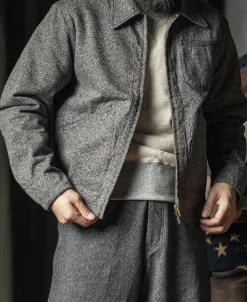 Online Covert Salt & Pepper Cossack Jacket Jackets&coats