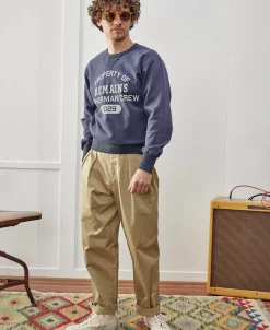 New Double-Pleat Relaxed Fit Twill Chino Trousers Pants&trousers