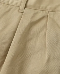 New Double-Pleat Relaxed Fit Twill Chino Trousers Pants&trousers